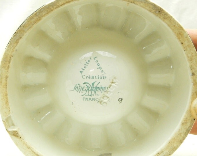 Vintage French Mid Century St Raphael Ceramic Ashtray, 1960 Retro Bistro Café Decor, 60s /50s Smoking Ash Tray from France, Brocante