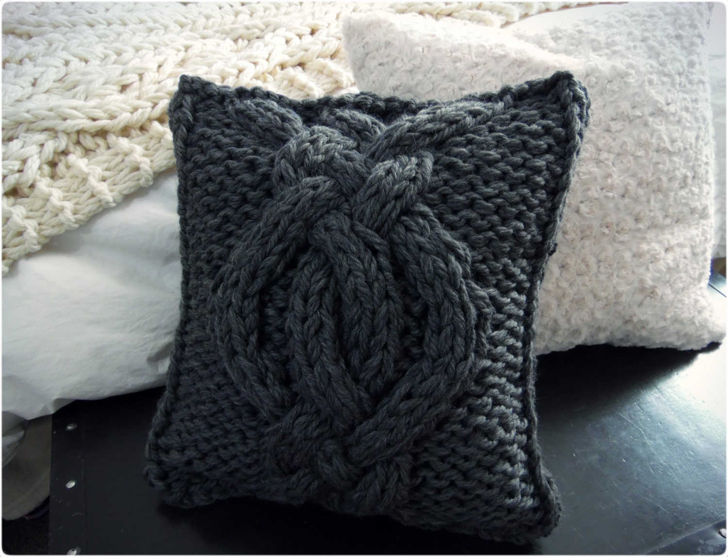 MADE TO ORDER Twisted Cable Knit Pillow