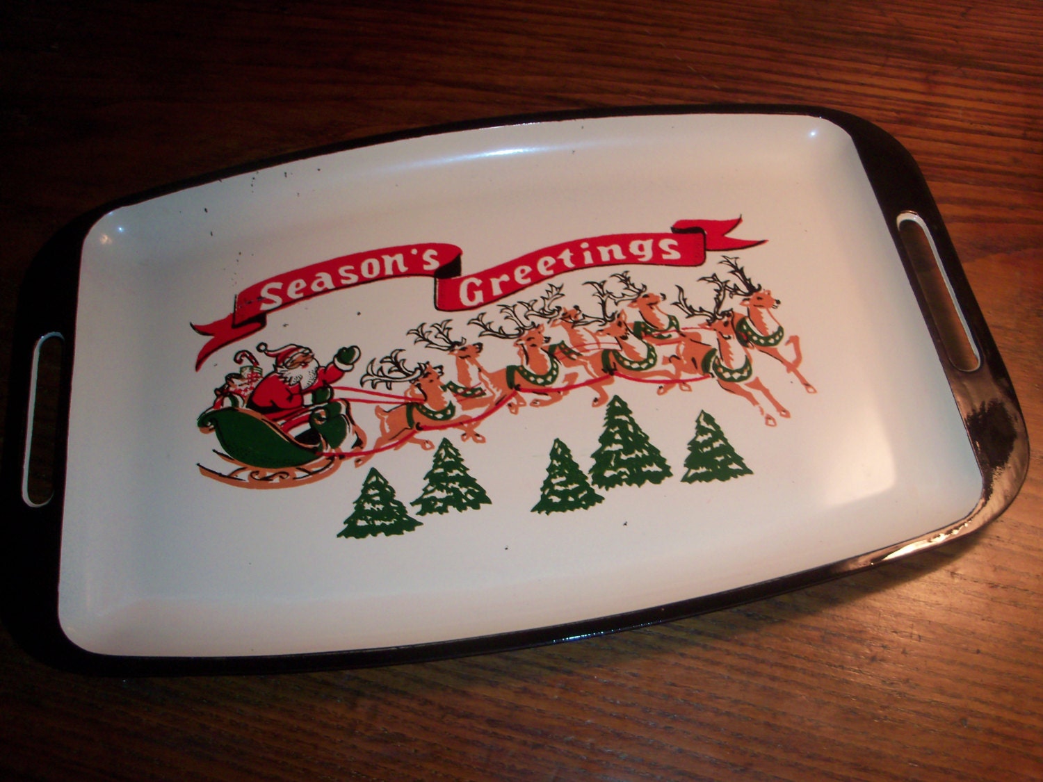 vintage christmas holiday plastic serving tray vintage christmas holiday plastic serving tray