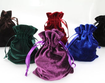 10pcs Jewelry Velvet 4"x6" Bags Drawstring Pouches Gift Wedding Favors Medium