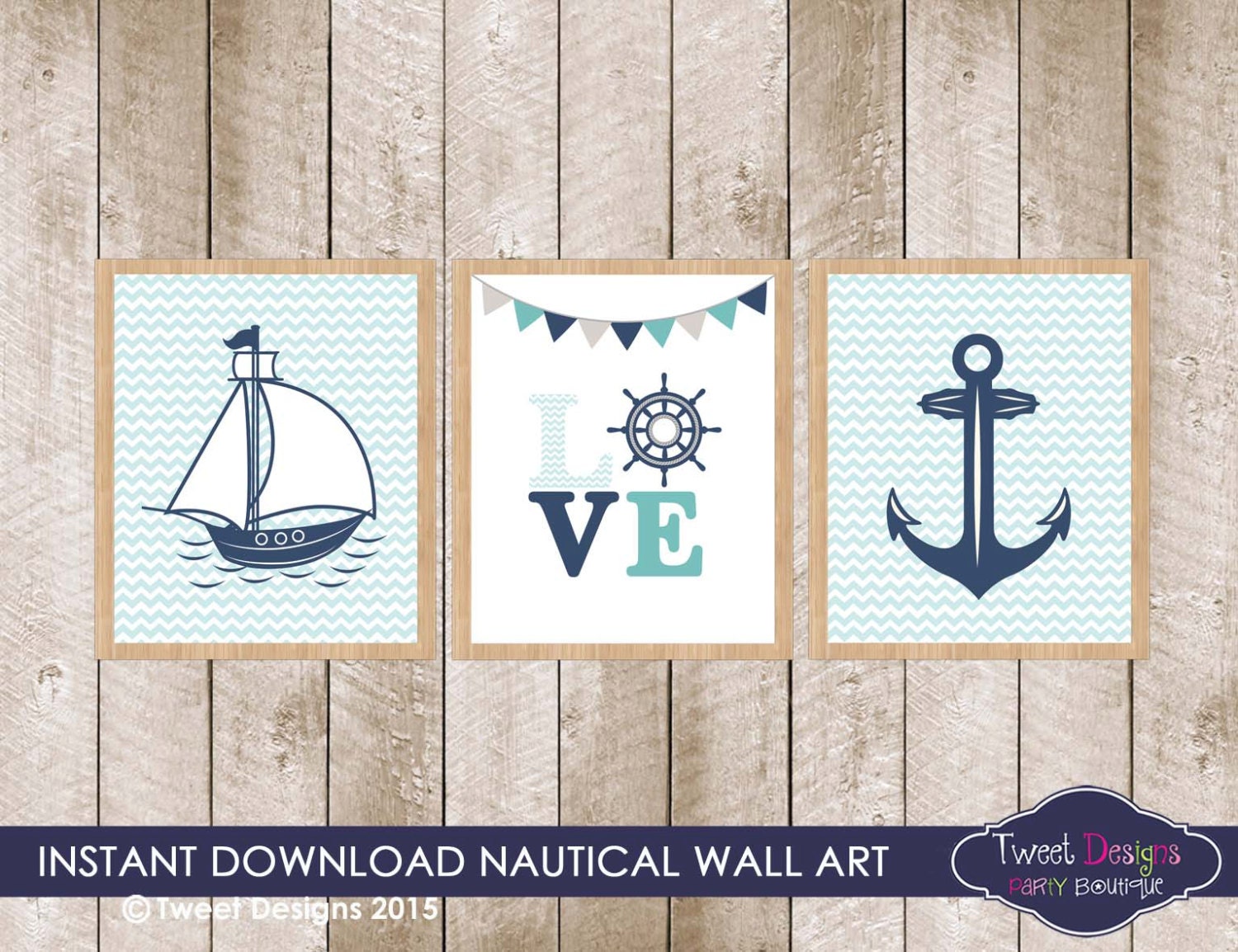 NAUTICAL WALL ART Instant Download Nautical Wall Art