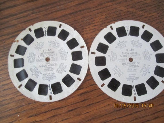 Vintage Viewmaster Reels Snow White Walt Disney Sawyers