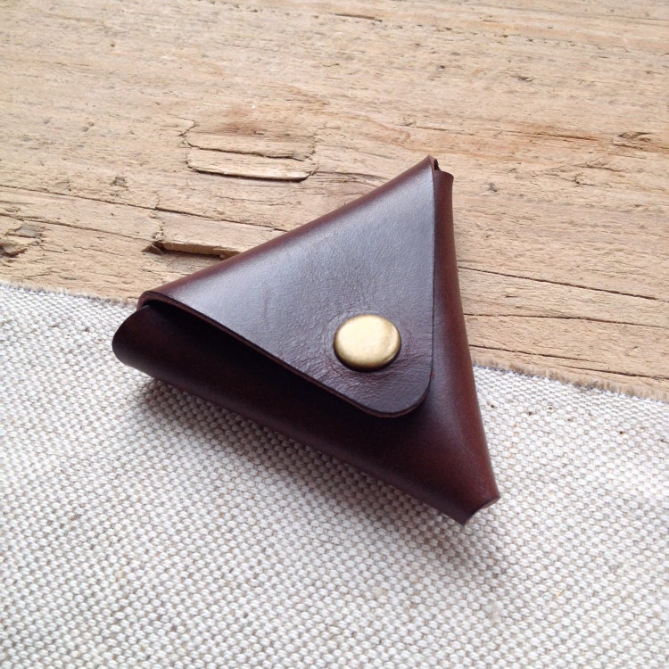 Leather Coin Case by Enstoneleather on Etsy