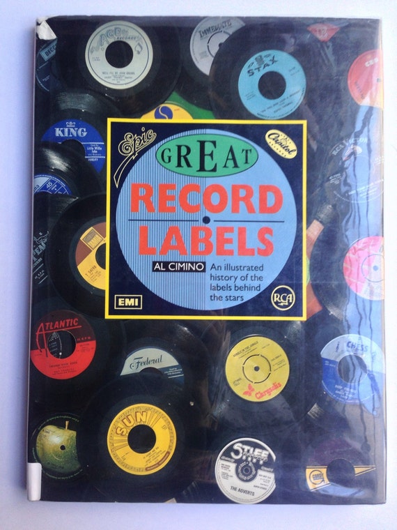 90s Library Book Record Label Art Book with by WanderShopVintage