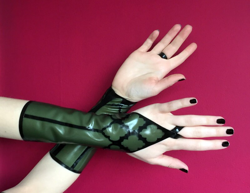 Latex Cathedral Gloves / Stained glass / Gothic / by HatsnDreads