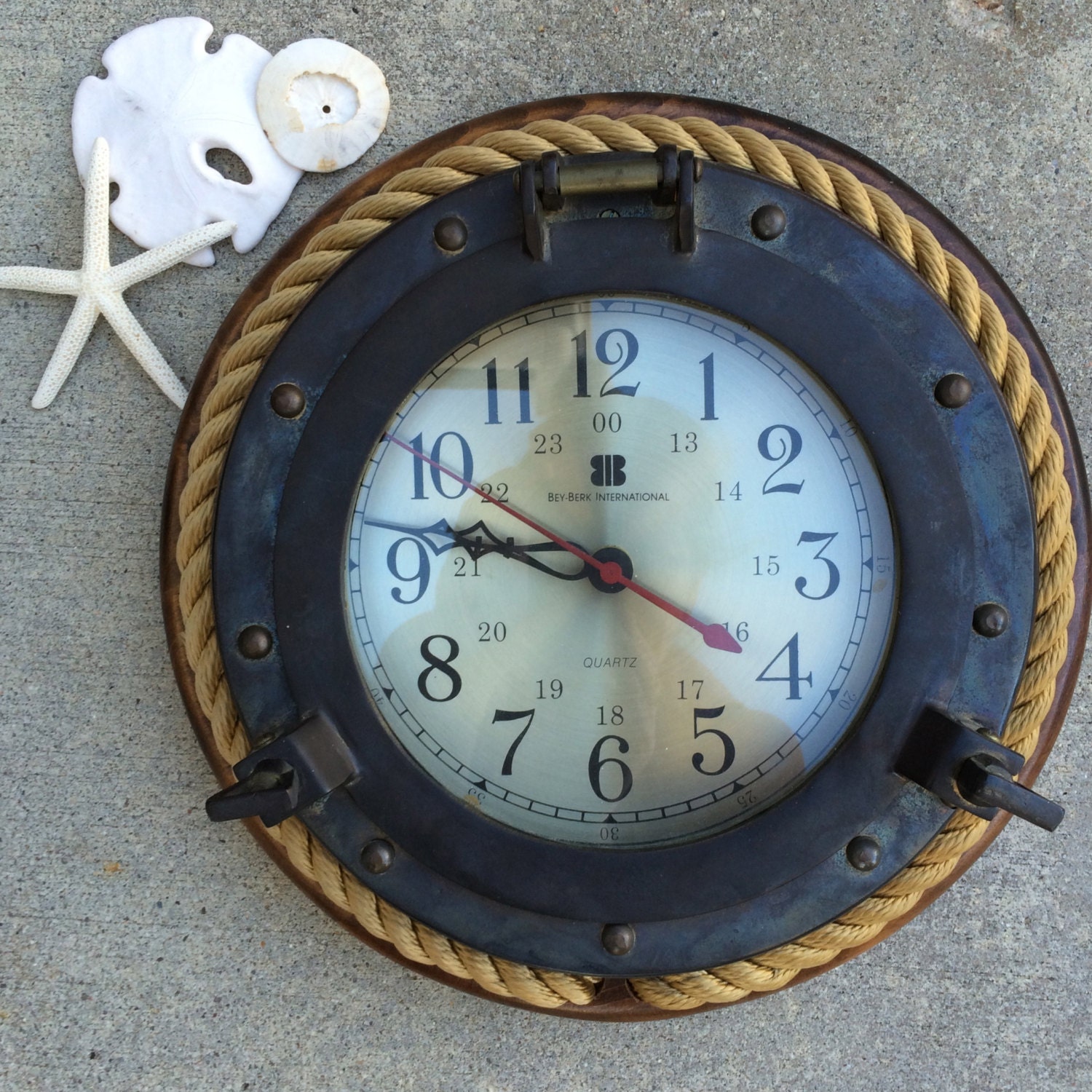 SALE Nautical Wall Clock Bey-Berk International Port Hole