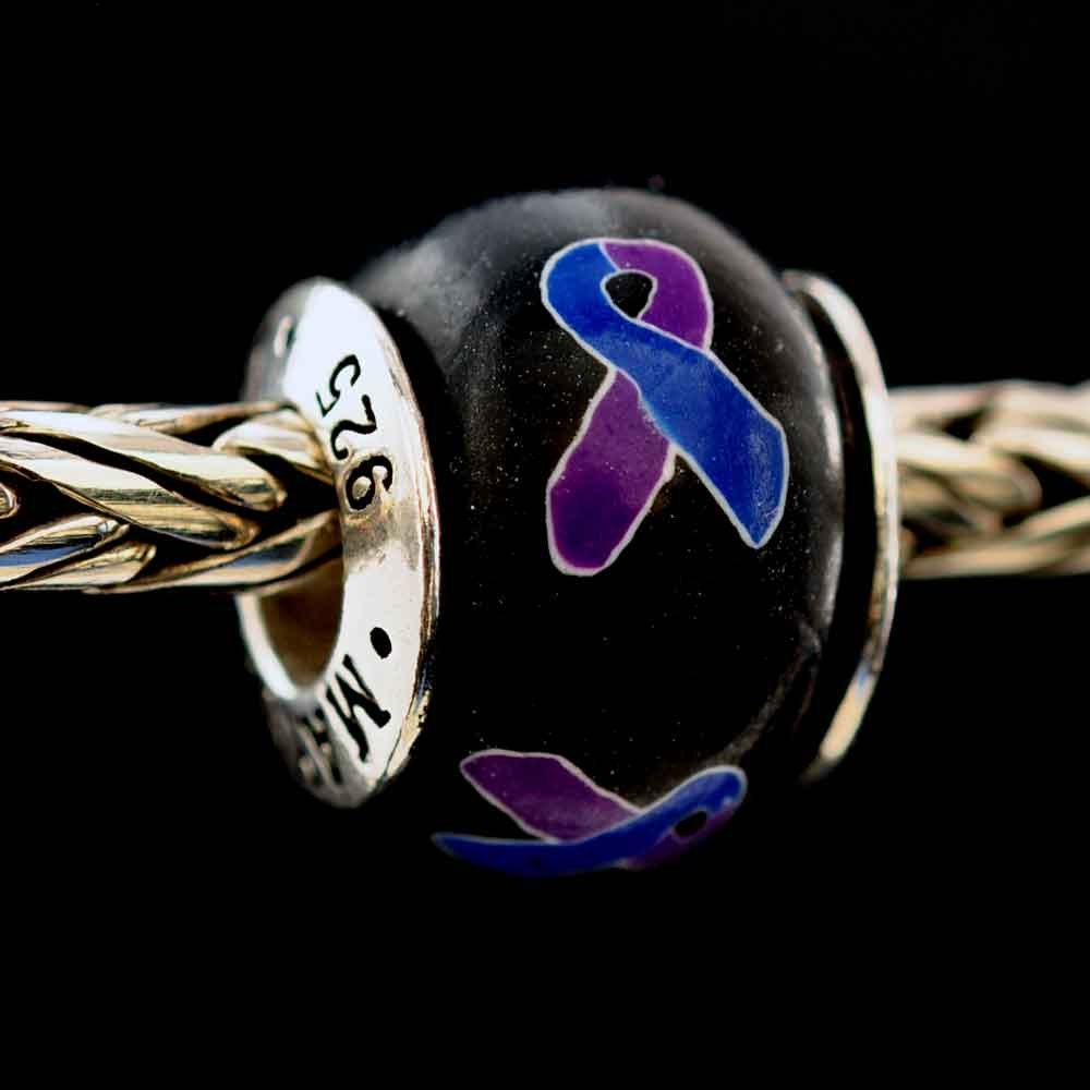 Rheumatoid Arthritis Jewelry Awareness Ribbon Bead Charm for