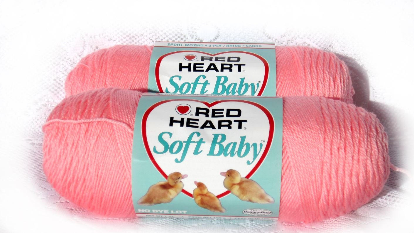 Yarn Red Heart Soft Baby Pinkie Pink Knit Crochet