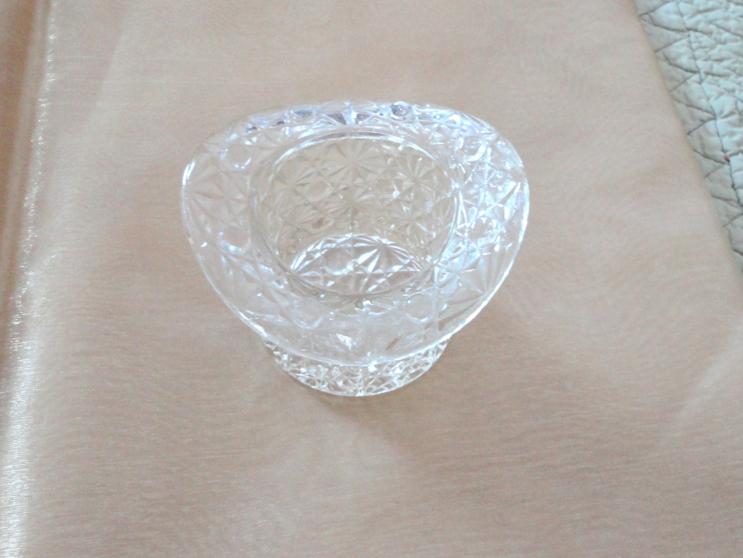 Vintage Cut Glass Top Hat