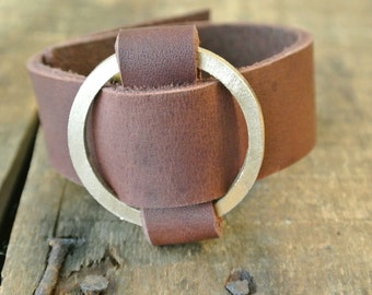 Items similar to fashion Adjustable Black Leather Bracelet and Rope ...