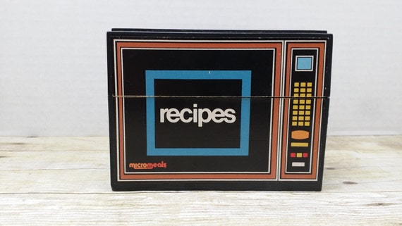 Micromeals microwave recipe box 1970s-1980s recipe box