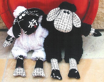 Pattern "Black Sheep, White Sheep?" Stuffed Toy, Soft Sculpture, Cloth Toy Sewing Pattern by Melly & Me (MM055)