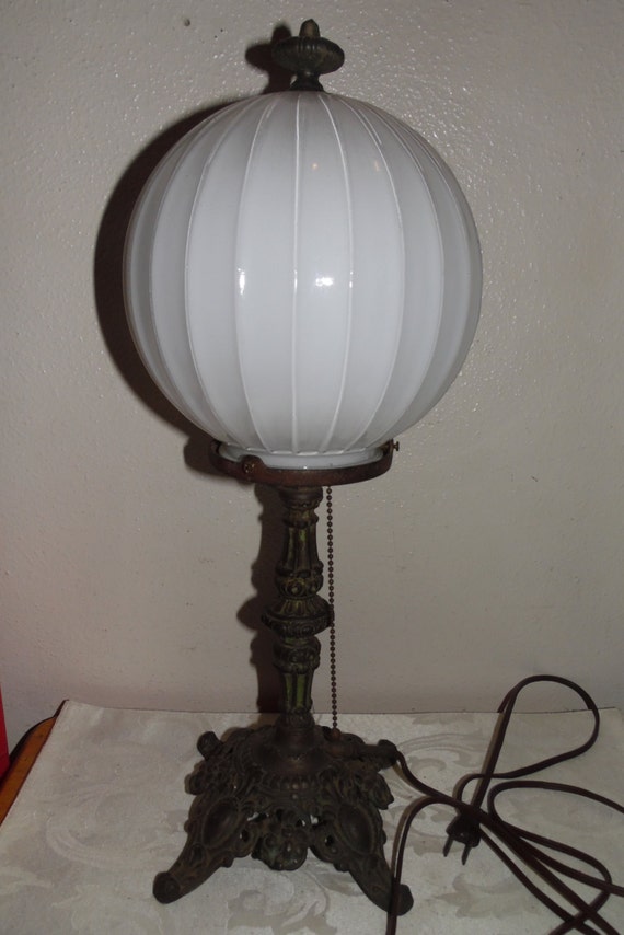 Antique Victorian Gas Library / Parlor Lamp by leftoveridea