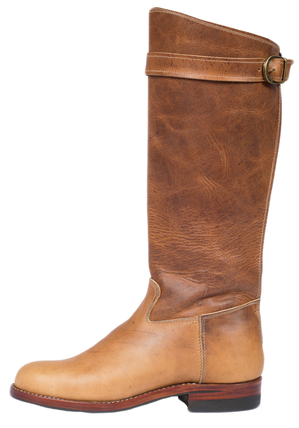 Handmade Women's Light Brown Tall Leather Boot Atitlan