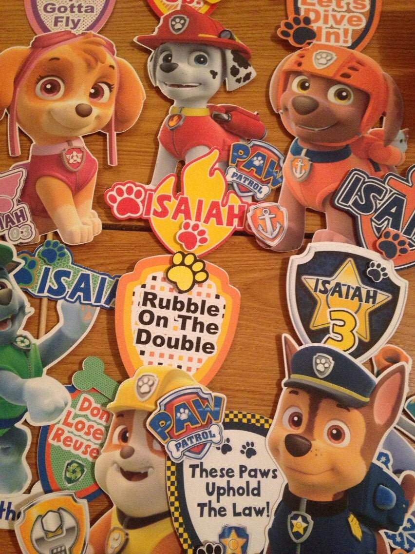 Paw Patrol Centerpiece x1 Personalized