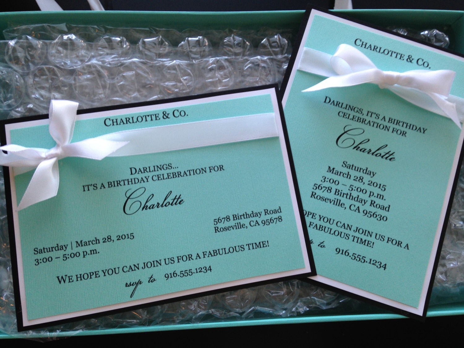 Breakfast at Tiffany's Invitations by HillmanHandmade on Etsy