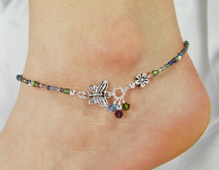 Anklet Ankle Bracelet Butterfly Anklet Flower Anklet