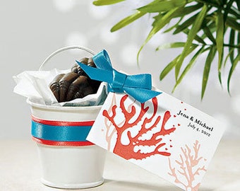 100 Miniature Metal Pails in either white or galvanized metal
