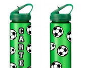 Personalized Flip Top Straw Soccer 25 OZ Water Bottle!