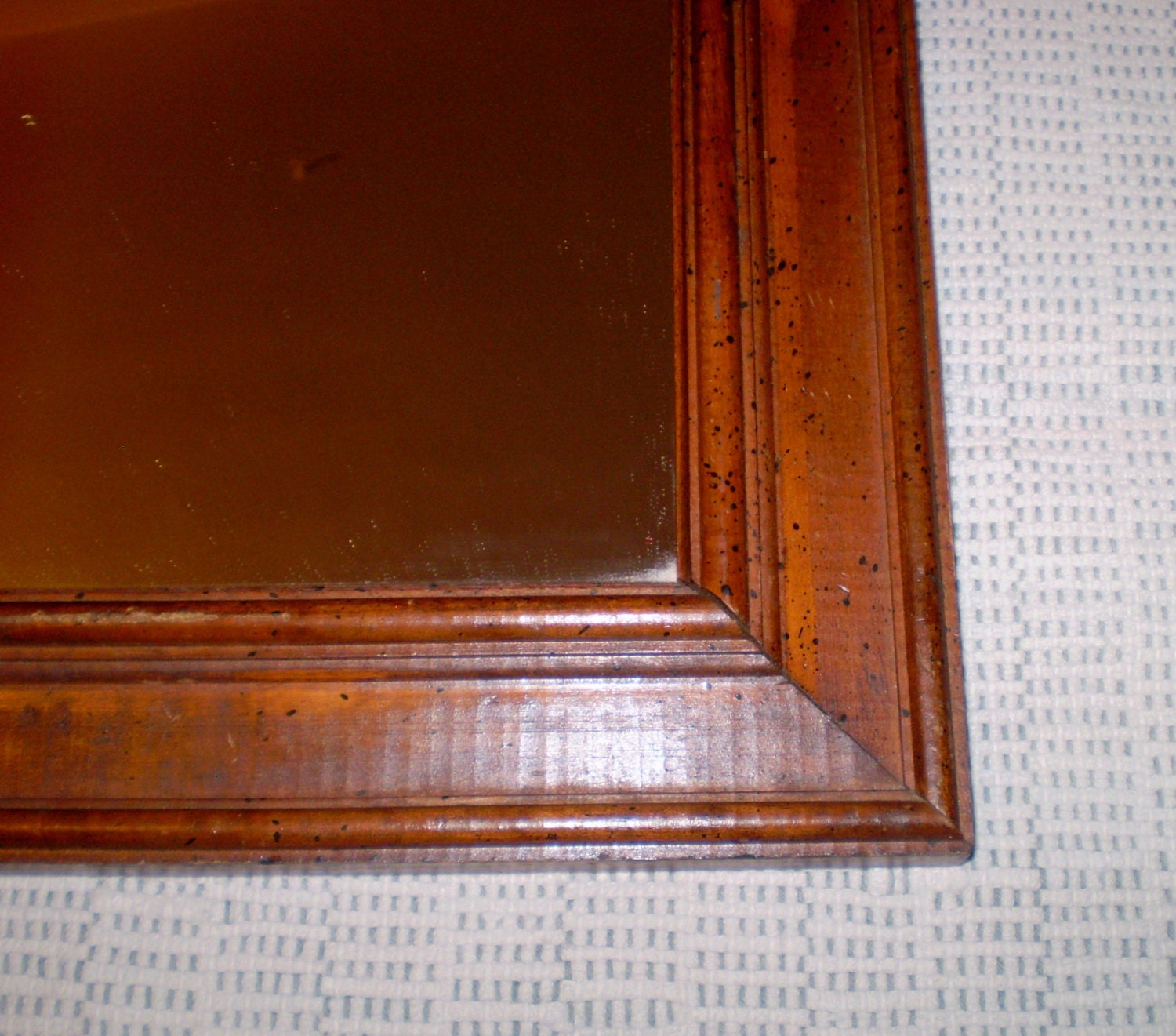 Vintage Antique WOOD WALL MIRROR Arts & Crafts Mission Style