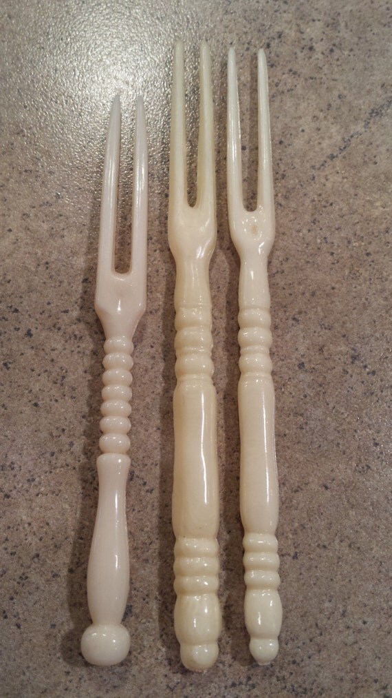 Three Vintage Cocktail Forks