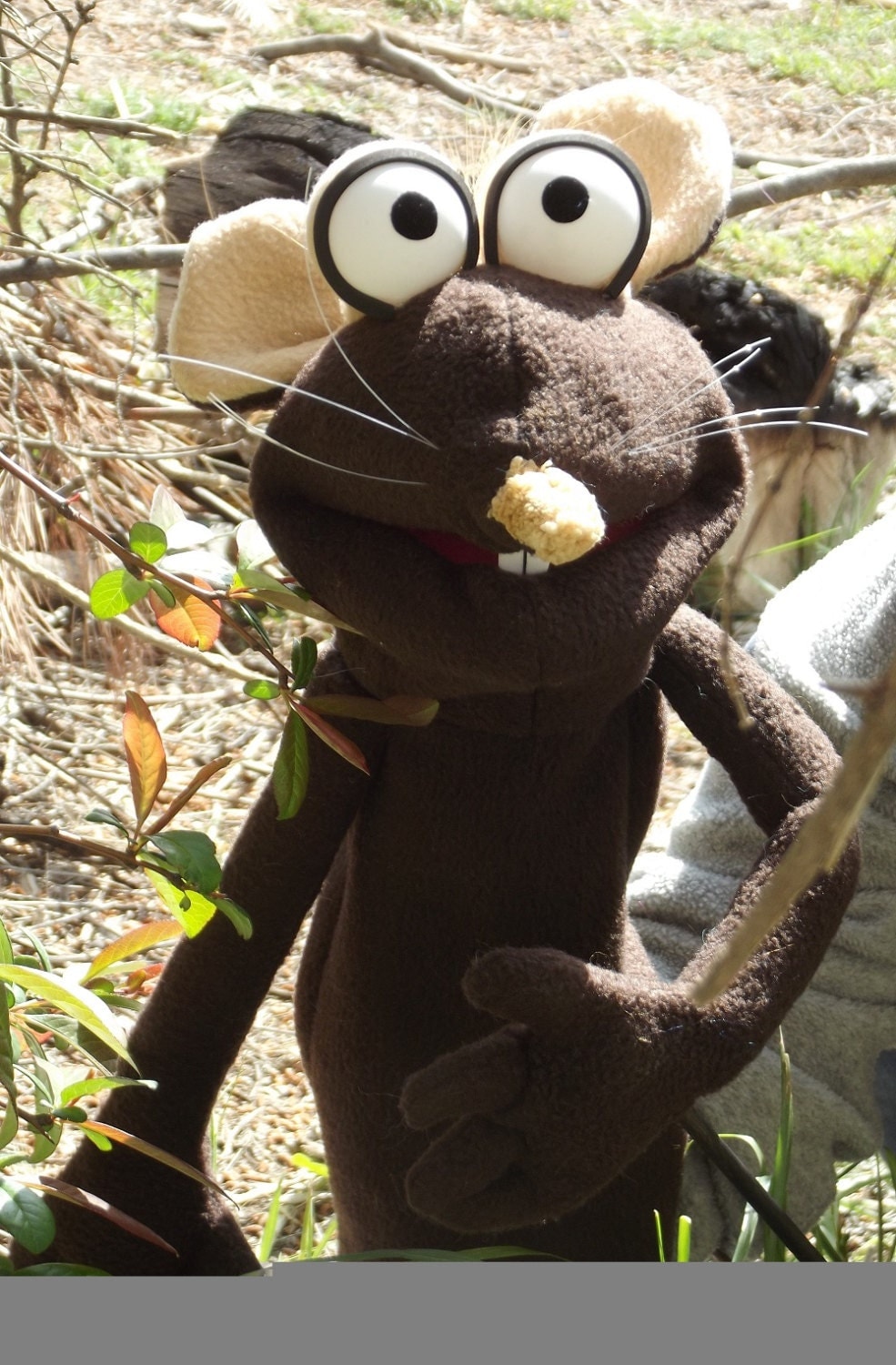 CASIMIRO the brown mouse hand puppet rat puppet by