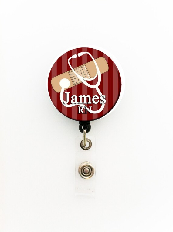 Items similar to Male Nurse Retractable Badge Reel Medical Badge