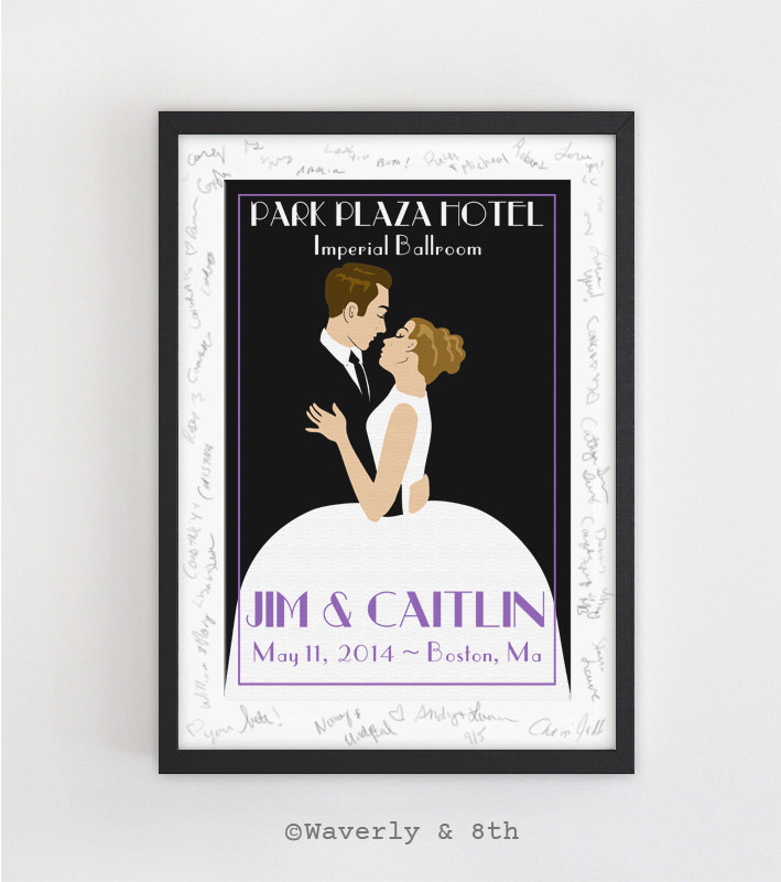 Personalized Wedding Poster Guest book Alternative OR