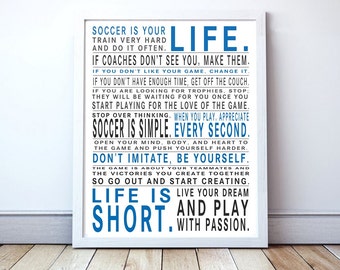 Soccer Is Your Life - Original Manifesto Poster Print
