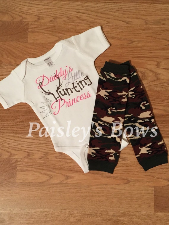 Daddy's little hunting princess set hunting girl by PaisleyBows