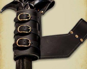 Medieval Leather Scabbard Double Side for LARP action by Dracolite