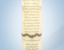 remembrance candle table wording