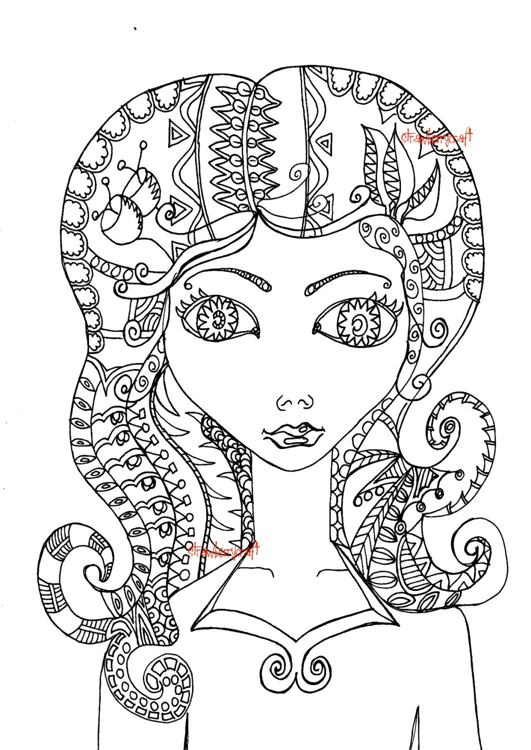 Beautiful Woman Coloring Pages Realistic Coloring Pages