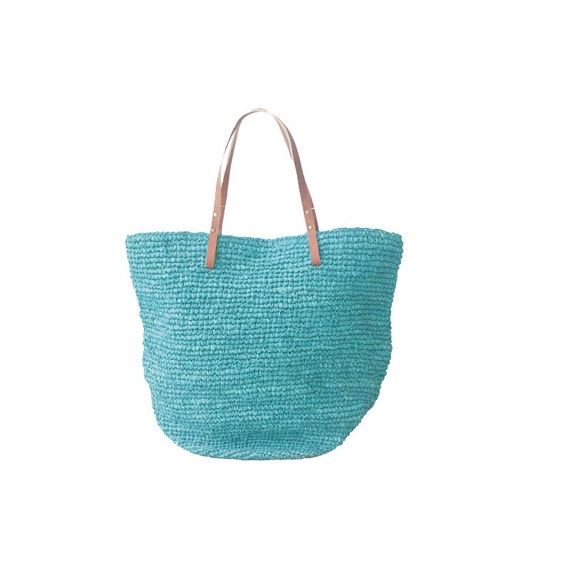 Turquoise Handmade Bag, Beach Bag