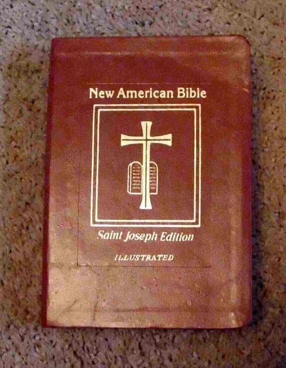 Vintage St Joseph Edition New American Bible By TreasuresByCarol vintage-st-joseph-edition-new-american-bible-by-treasuresbycarol
