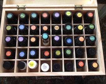 Essential Oil Storage Holder Display Wood Box DoTerra Young Living Organic Infusions Rocky Mountain Aromatherapy Native Americani