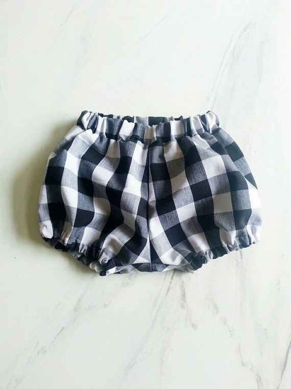 Items similar to Black and White gingham check pattern baby & toddler ...