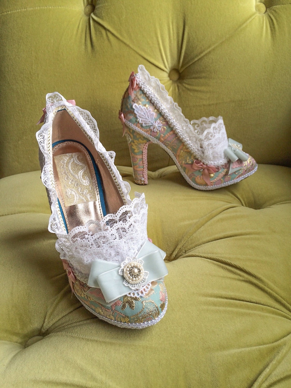 Marie Antoinette Costume Heels Shoes Rococo Baroque Fantasy