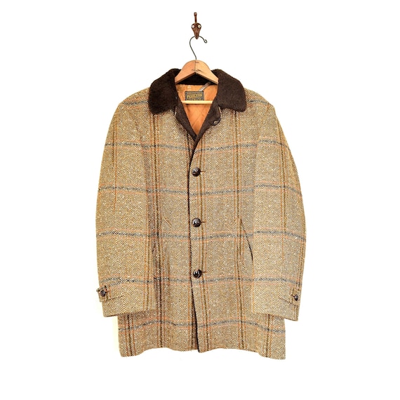 Pendleton Overcoat Vintage 60s Mens Plaid Wool Winter Coat