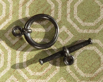 Black Oxide 15mm Toggle Clasps by TierraCast, 2 Clasps - Item 1948