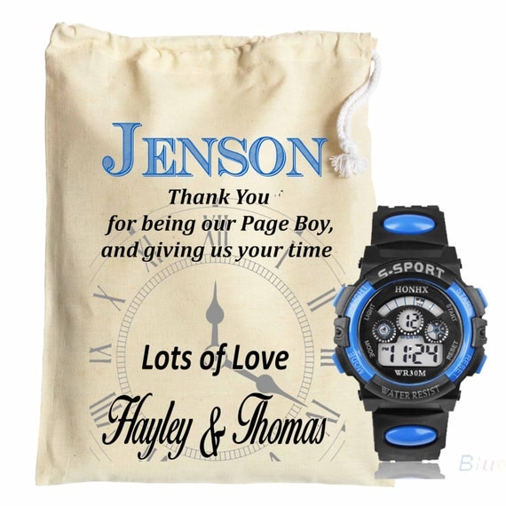 Page Boy, Ring Bearer, Usher wedding gift childrens Digital watch and ...