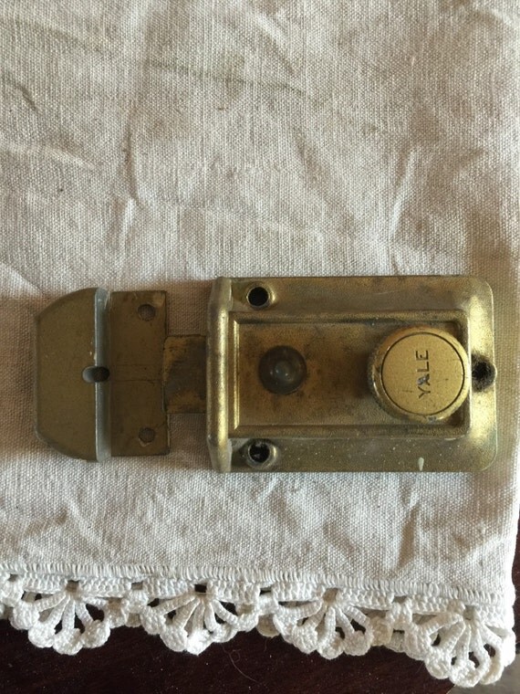 Vintage Antique Yale Rim Night Latch Lock Thumb Turn Dead Bolt