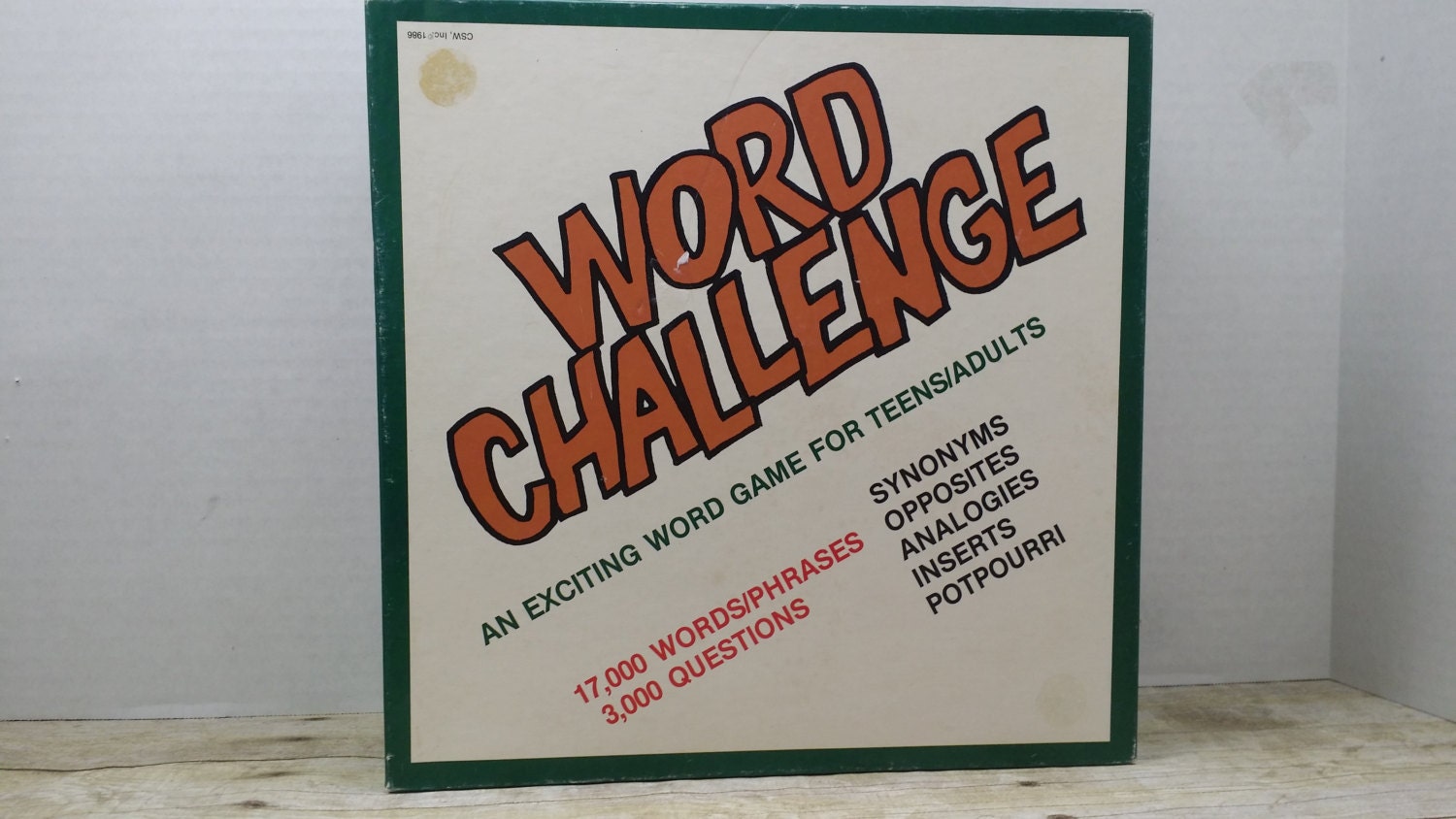 Word Challenge Board Game Rare Hard to Find by RandomGoodsBookRoom