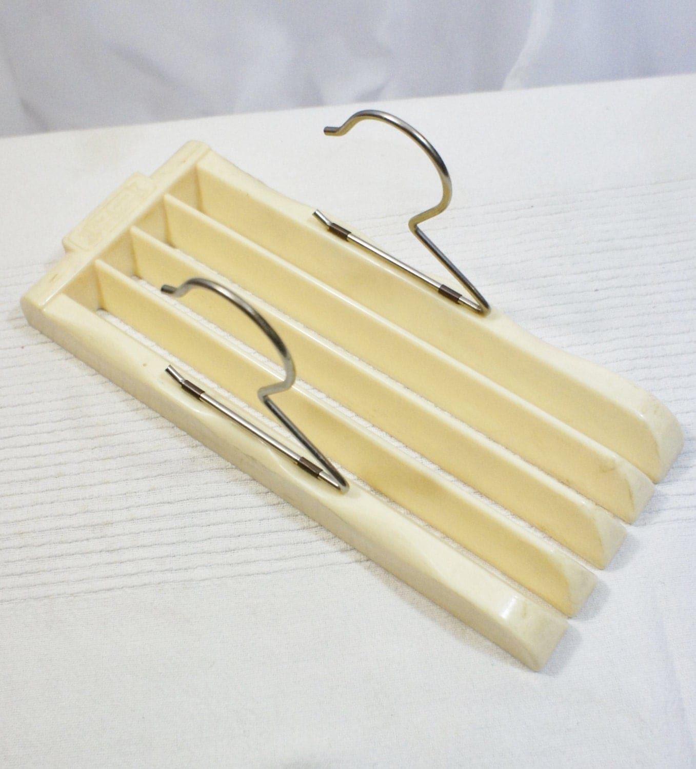 double hook plastic pants hanger 4some de luxe vintage clothing hanger