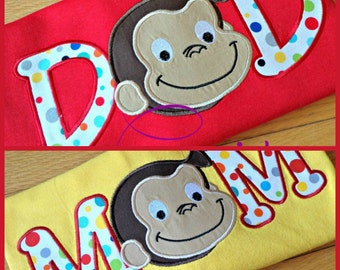 Personalized Any ONE Parent Curious George Birthday T-Shirt