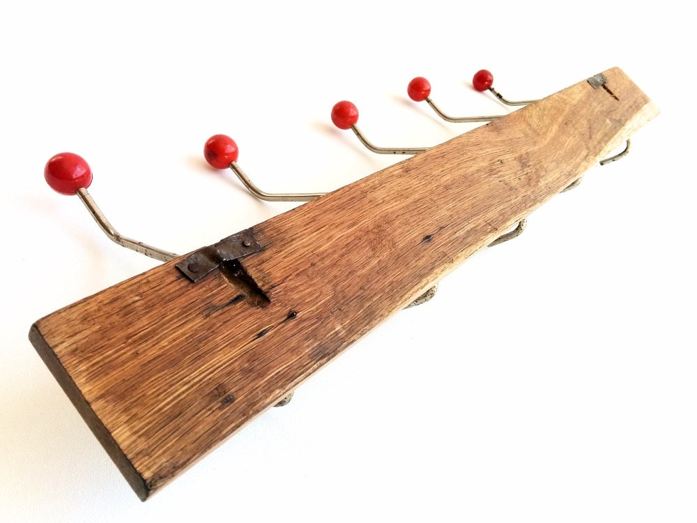 Vintage Atomic Wall Rack Mid Century Coat Hanger