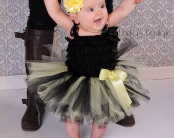 Black and Yellow Tutu Newborn Tutu Black and Yelow Baby Tutu Bumble Bee Birthday Tutu Baby Tutu Photo Prop
