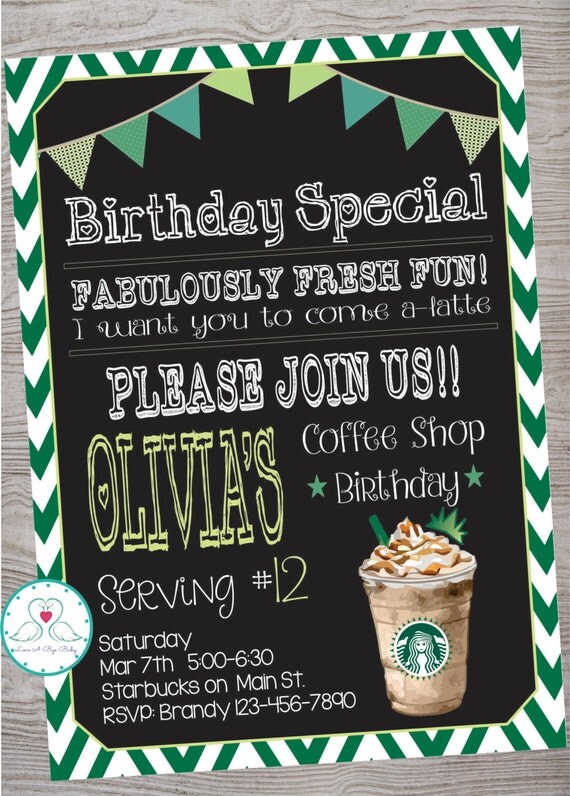Starbucks Cafe Coffee Shop Inspired Birthday Party By LoveAByeBaby