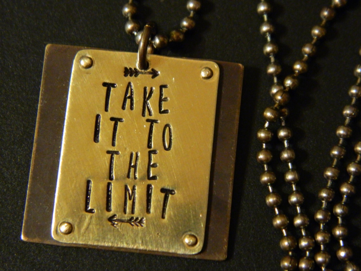 Take It To The Limit MixedMetal Pendant and Altered by HoboSwag