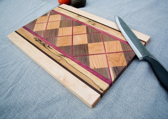 Argyle Pattern Cutting Board Argyle Pattern by KandJWoodcrafts